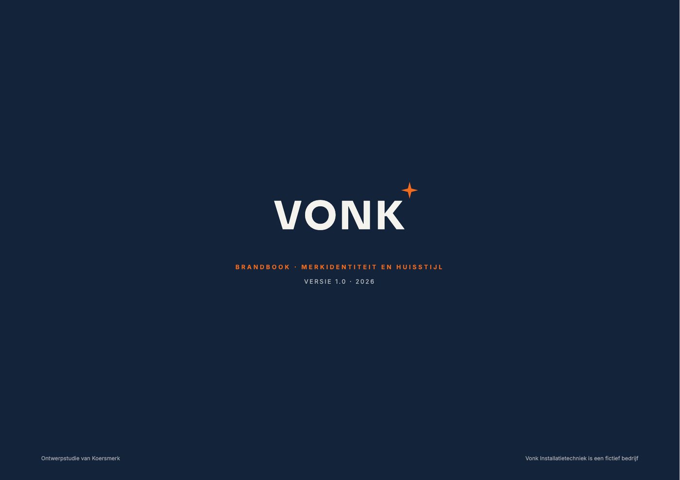 Omslag van het brandbook van Vonk Installatietechniek